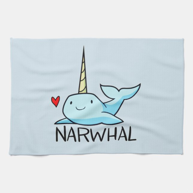 Narwhal Geschirrtuch (Horizontal)