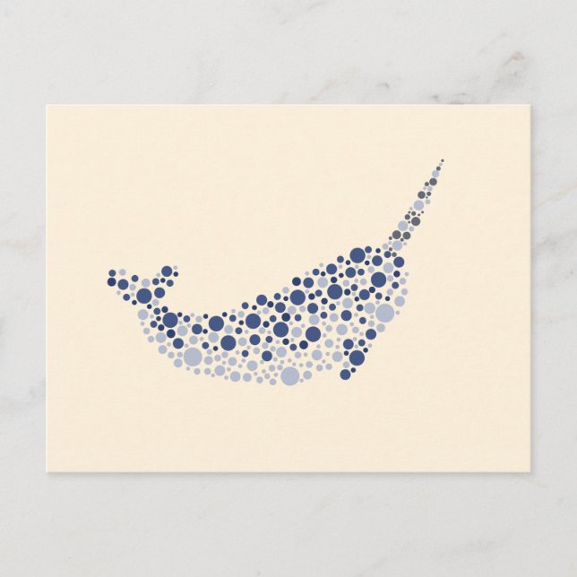 Narwhal in Dosen Postkarte (Vorderseite)