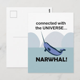Narwhal ist mit dem Universum Narwhal verbunden Postkarte