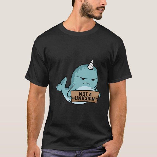 Narwhal kein Einhorn Niedlicher Narwal T-Shirt (Vorderseite)