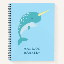 Narwhal Kid's Niedlicher Wal Notizbuch