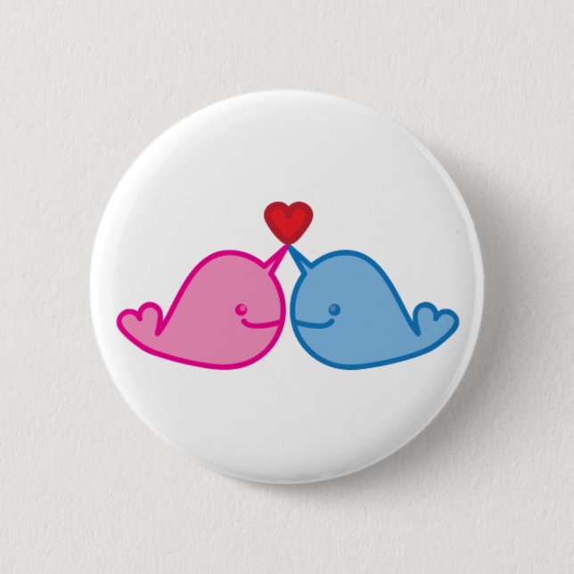 narwhal Liebe Button (Vorderseite)