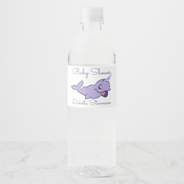 Narwhal Lila | Lilac Magical Sea Unicorn Dusche (Vorderseite)