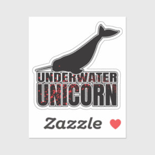 Narwhal Narwhale Unicorn - Cetacean Lover Aufkleber