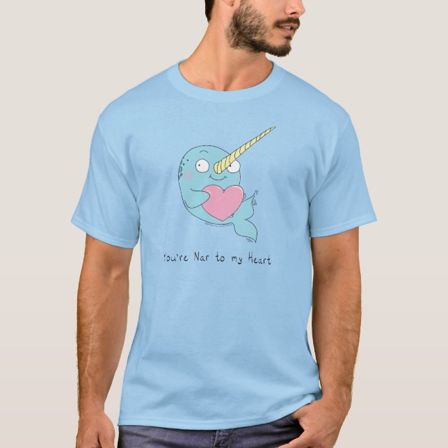 Narwhal Niedlich Cartoon T-Shirt (Vorderseite)