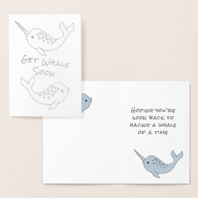 Narwhal Obtenir Baleine Bientôt Carte Foil (Affichage)