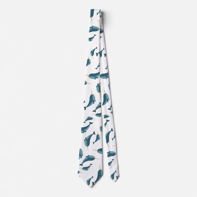 Narwhal Pattern Neck Tie Krawatte (Vorderseite)
