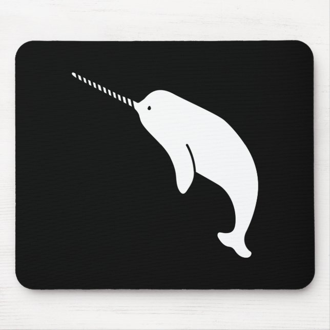 Narwhal Piktogramm Mousepad (Vorne)