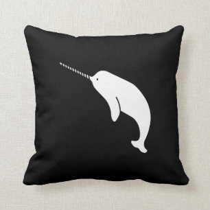 Narwhal Piktogramm-Wurfs-Kissen Kissen