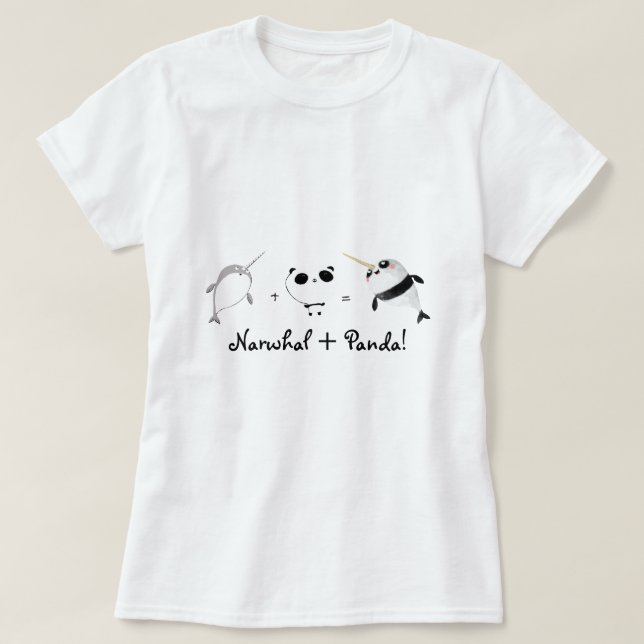 Narwhal plus Panda! T-Shirt (Design vorne)