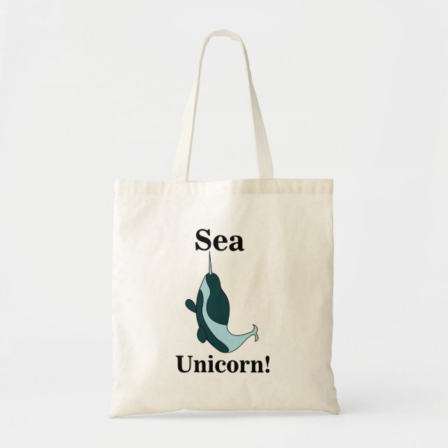 Narwhal Sea Unicorn Funny Tragetasche (Vorne)