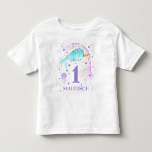 Narwhal T - Shirt Personalisiert Girl Narwhal T -