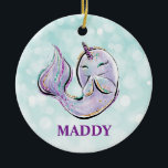 Narwhal Unicorn Of The Sea Cute Kids Keramik Ornament<br><div class="desc">The narwhal,  the unicorn of the sea is a much loved sea animal. Add your name,  a date,  or special message to this cute design.</div>