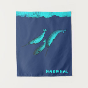 Narwhal unter dem Eis Wandteppich