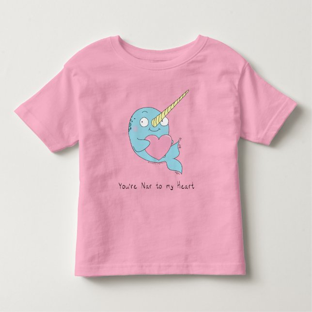 Narwhal Valentinstag Kinder Kleinkind T-shirt (Vorderseite)