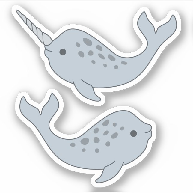 Narwhal Vinyl Stickers Aufkleber (Vorderseite)