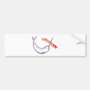 narwhal Wal und Speck Autoaufkleber