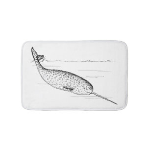 Narwhal Whale Badematte