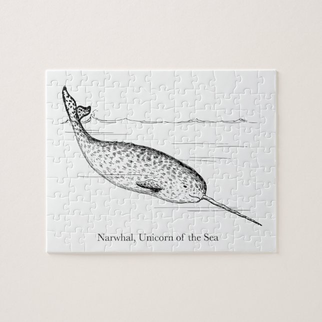 Narwhal Whale Einhorn des Meeres (Horizontal)