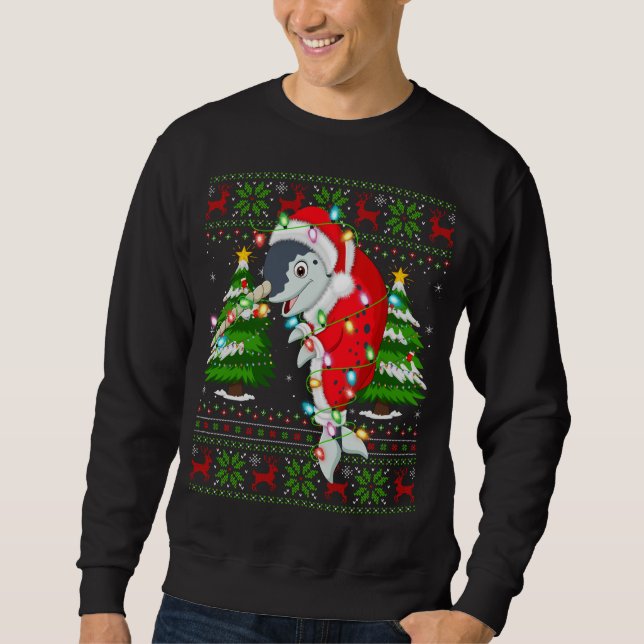 Narwhal Xmas Tree Matching Santa Narwhal Ugly Chri Sweatshirt (Vorderseite)