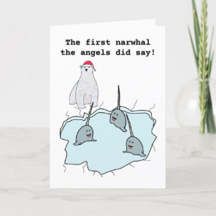 Narwhale jeu de baleine Carte de Noël