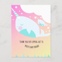 Narwhale Ombre Baby Shower Ombré