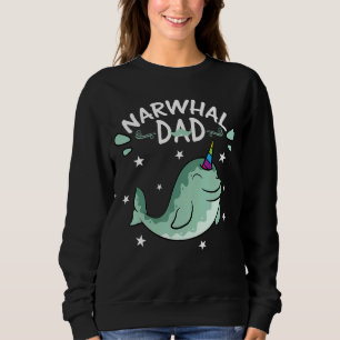 Narwhale Sea Unicorn Fisch Narwhal für Vater Vater Sweatshirt