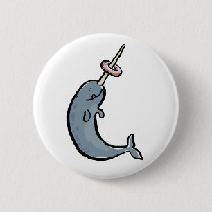 narwhale und Krapfen Button