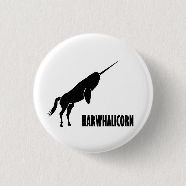 Narwhalicorn Narwhal Einhorn Button (Vorderseite)