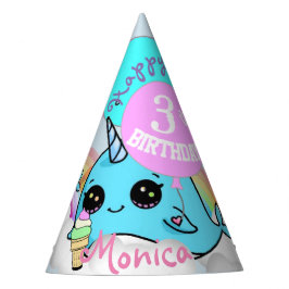 Narwhall und Meerjungfrau-Gastgeschenk-Hut Partyhütchen