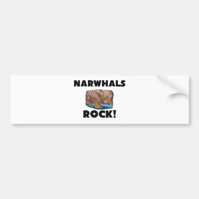 Narwhals Felsen Autoaufkleber (Vorne)