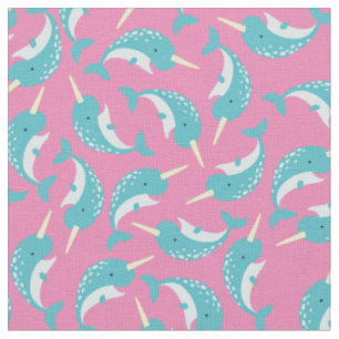Narwhals Niedlich Kids Baby Kinderzimmer Pink Girl Stoff
