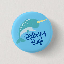 Narwhals Ocean Kid's Geburtstagsparty Button