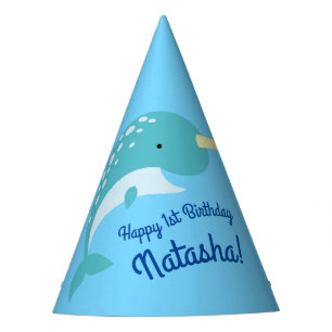 Narwhals Ozean-niedliches 1. Partyhütchen