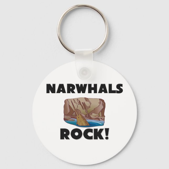 Narwhals Rock Schlüsselanhänger (Vorderseite)