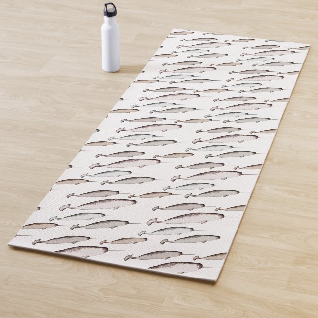 Narwhals Swim - Narwhal Pattern Whale Lover Gesche Yogamatte (Beispiel)