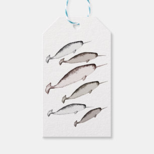 Narwhals Swim - Narwhal Whale Lover Geschenk Weiß Geschenkanhänger