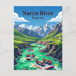 Naryn-Fluss Kirgisistan Postkarte