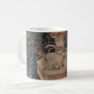 Narziss am Brunnen, mittelalterlicher Teppich Kaffeetasse