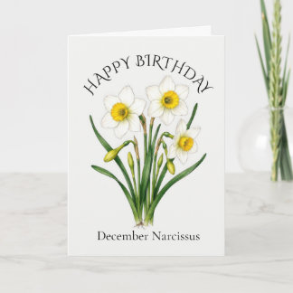 Narziss-Geburtstag im Dezember Karte