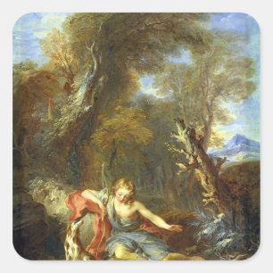 Narzisse, 1728 quadratischer aufkleber