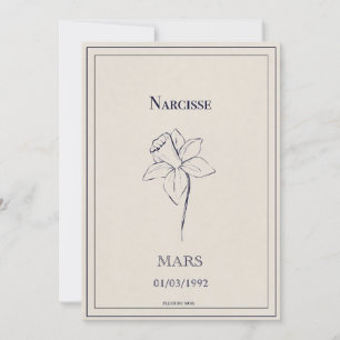 Narzisse-Blütenkarte Feiertagskarte