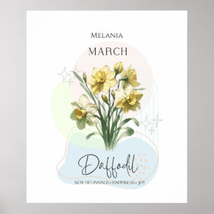 Narzisse März Geburtsblume Poster