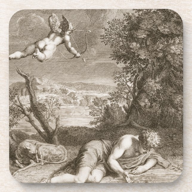 Narzisse umgewandelt in eine Blume, 1730 (engravi Untersetzer (Vorderseite)