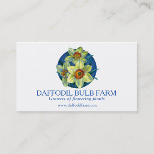 Narzissen-Blumenfarm-Pflanzenlieferanten-Geschäfts Visitenkarte