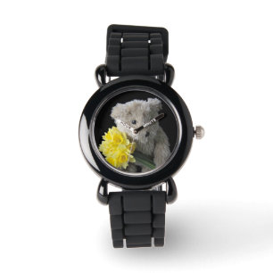 Narzissenbärn-Glitteruhr Armbanduhr