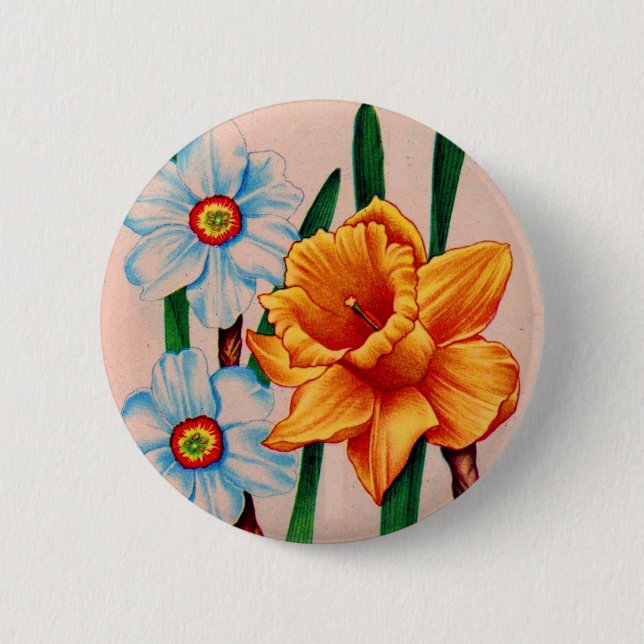NarzissenBlume Button (Vorderseite)