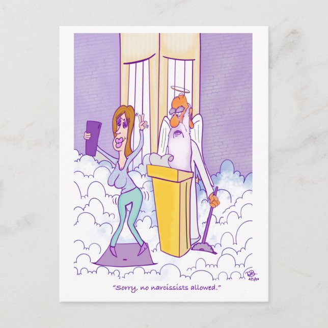 Narzisstist Postkarte (Vorderseite)