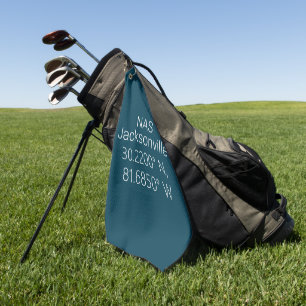 NAS Jacksonville Latitude Longitude Golfhandtuch