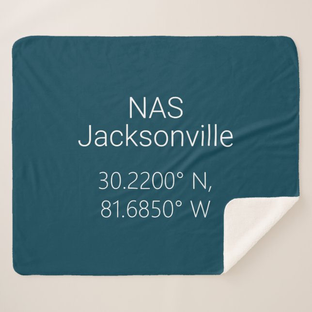 NAS Jacksonville Latitude Longitude Sherpadecke (Vorderseite (Horizontal))